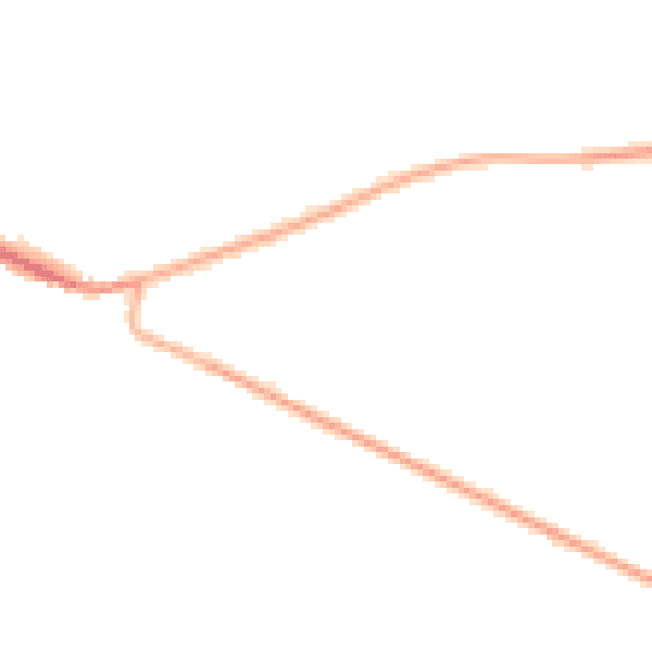 Night-time road noise heatmap for DE72 3XP