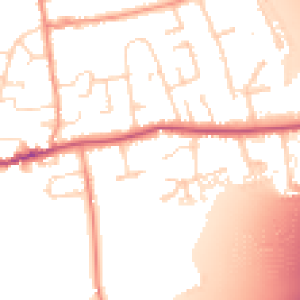 Daytime road noise heatmap for DE72 3XU