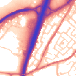 Daytime road noise heatmap for DH1 1AF