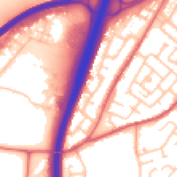 Daytime road noise heatmap for DH1 1AG