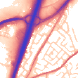 Daytime road noise heatmap for DH1 1AH