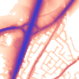 Daytime road noise heatmap for DH1 1AJ
