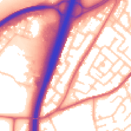 Daytime road noise heatmap for DH1 1AL