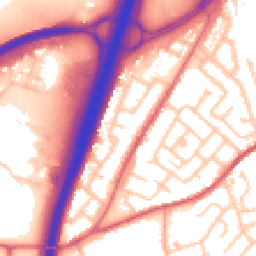 Daytime road noise heatmap for DH1 1AN