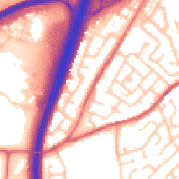 Daytime road noise heatmap for DH1 1AS
