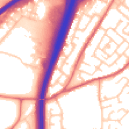 Daytime road noise heatmap for DH1 1AW
