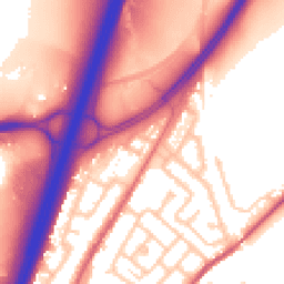 Daytime road noise heatmap for DH1 1BA