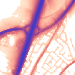 Daytime road noise heatmap for DH1 1BB