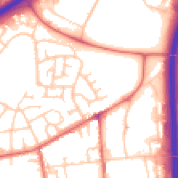 Daytime road noise heatmap for DH1 1DB