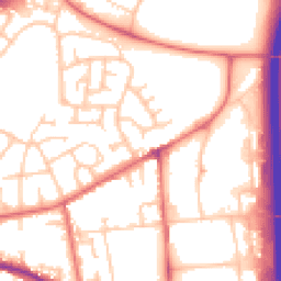 Daytime road noise heatmap for DH1 1DE
