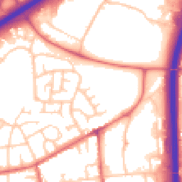 Daytime road noise heatmap for DH1 1DH