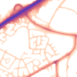 Daytime road noise heatmap for DH1 1DL