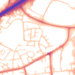 Daytime road noise heatmap for DH1 1DP