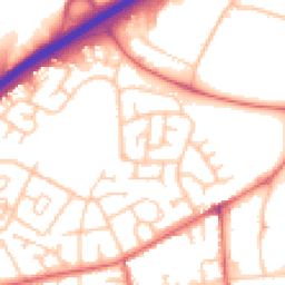 Daytime road noise heatmap for DH1 1DR
