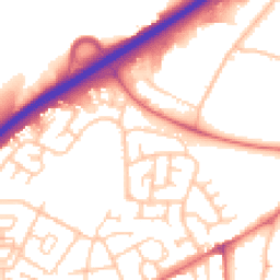 Daytime road noise heatmap for DH1 1DT