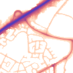 Daytime road noise heatmap for DH1 1DU