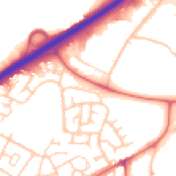 Daytime road noise heatmap for DH1 1DX