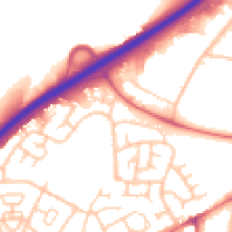 Daytime road noise heatmap for DH1 1DY