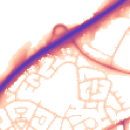 Daytime road noise heatmap for DH1 1DZ