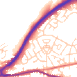 Daytime road noise heatmap for DH1 1ER