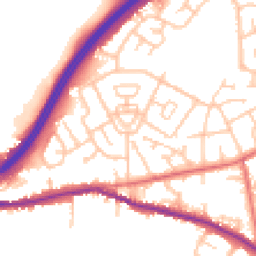 Daytime road noise heatmap for DH1 1EU