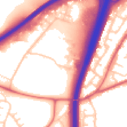Daytime road noise heatmap for DH1 1FQ