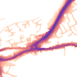 Daytime road noise heatmap for DH1 1HT