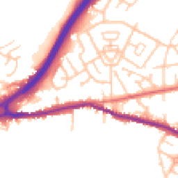 Daytime road noise heatmap for DH1 1JD