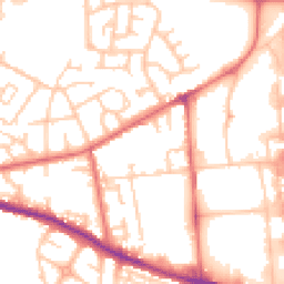Daytime road noise heatmap for DH1 1JQ