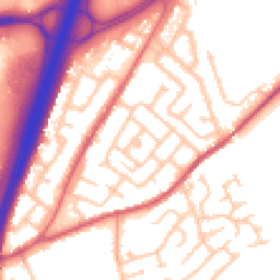 Daytime road noise heatmap for DH1 1NH