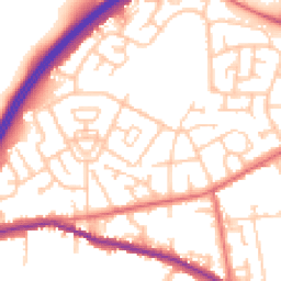 Daytime road noise heatmap for DH1 1PT