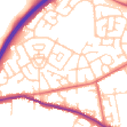 Daytime road noise heatmap for DH1 1PW