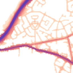 Daytime road noise heatmap for DH1 1PX