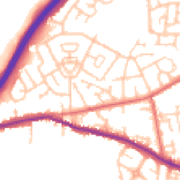 Daytime road noise heatmap for DH1 1PY