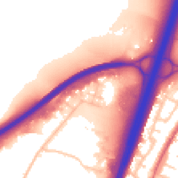Daytime road noise heatmap for DH1 1ST
