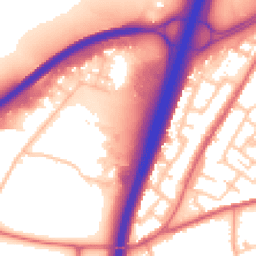 Daytime road noise heatmap for DH1 1TT