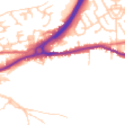 Daytime road noise heatmap for DH1 1UP