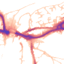 Daytime road noise heatmap for DH1 1XD