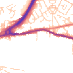 Daytime road noise heatmap for DH1 1XH