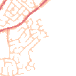 Daytime road noise heatmap for DH1 2AY