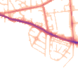 Daytime road noise heatmap for DH1 2HA