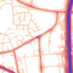 Daytime road noise heatmap for DH1 2HQ