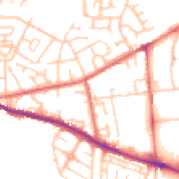 Daytime road noise heatmap for DH1 2HY