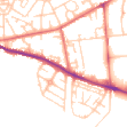 Daytime road noise heatmap for DH1 2JH