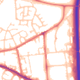 Daytime road noise heatmap for DH1 2LQ