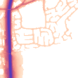 Daytime road noise heatmap for DH1 2LX