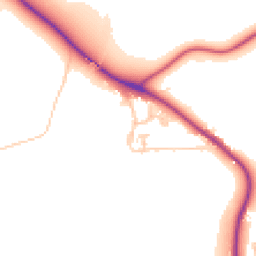 Daytime road noise heatmap for DH1 2NE