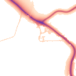 Daytime road noise heatmap for DH1 2NF
