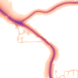 Daytime road noise heatmap for DH1 2NS
