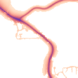 Daytime road noise heatmap for DH1 2NT